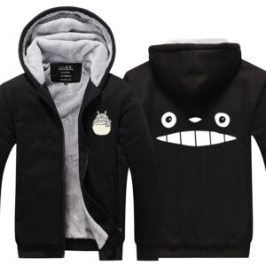Jaqueta Moletom My Neighbor Totoro Forrada – Zip Hoodie Anime Studio Ghibli com Sherpa